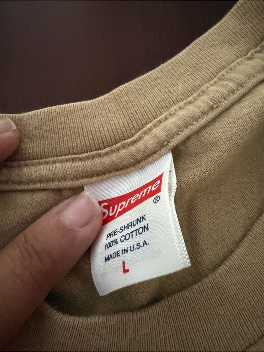 Supreme FW23 Hell Tee Khaki (M3) - Picture 4 of 6